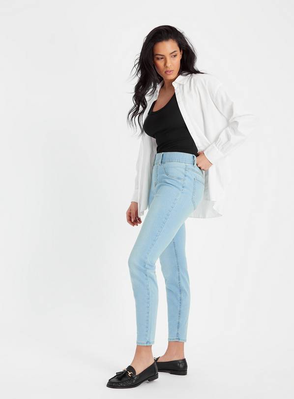 Light blue denim outlet jeggings